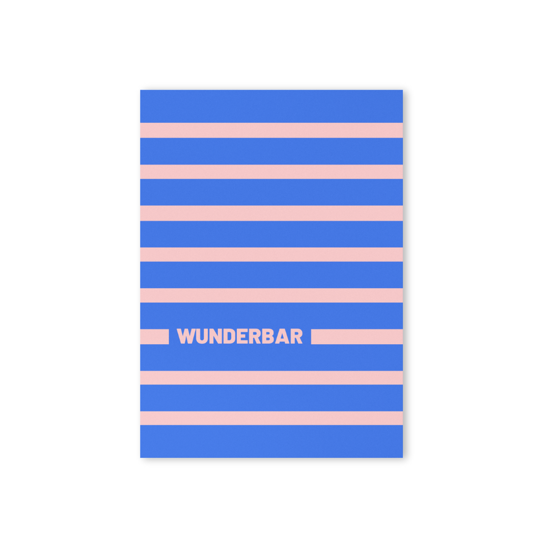 Postkarte - WUNDERBAR Streifen