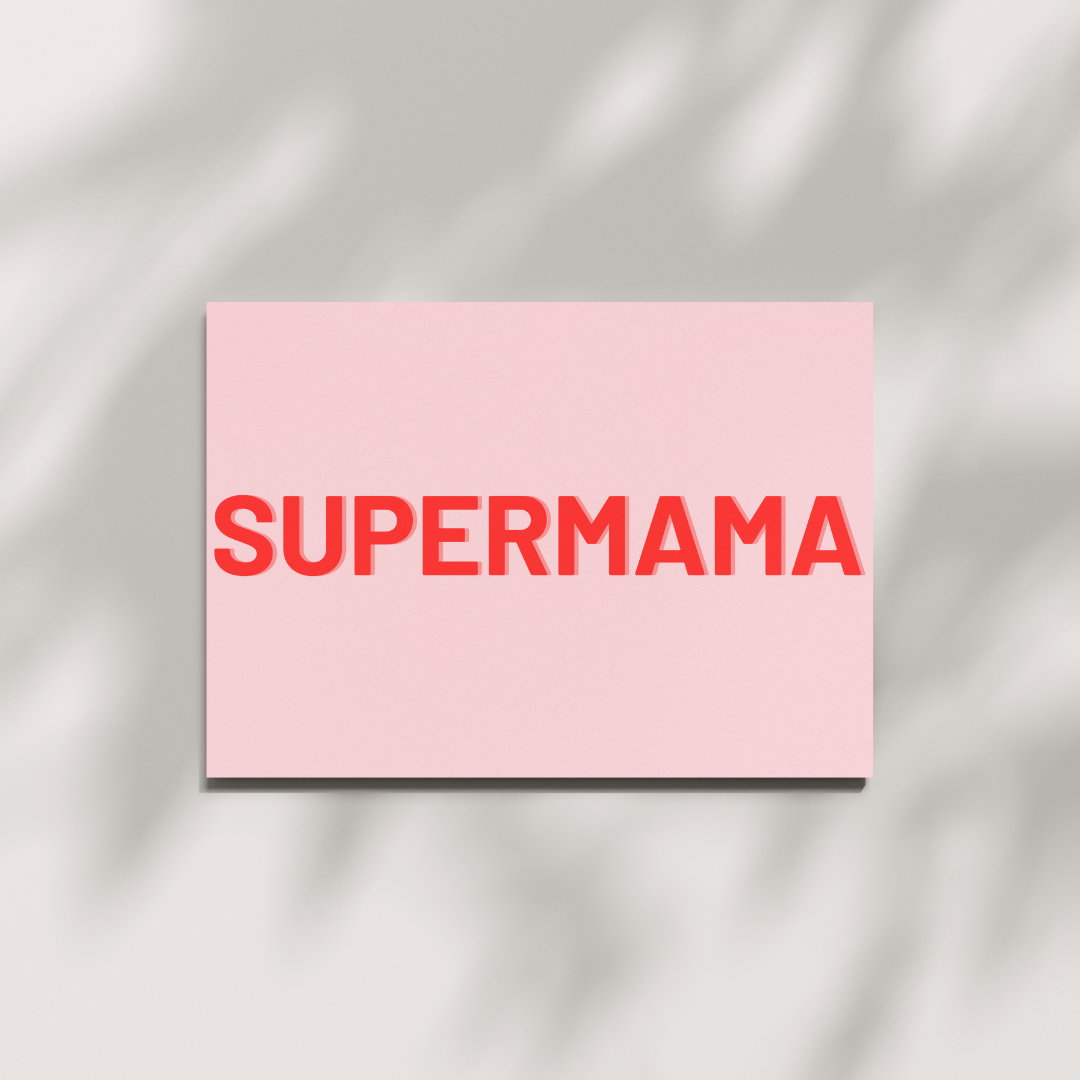 Postkarte - SUPERMAMA