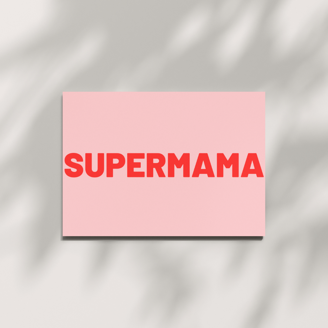 Postkarte - SUPERMAMA